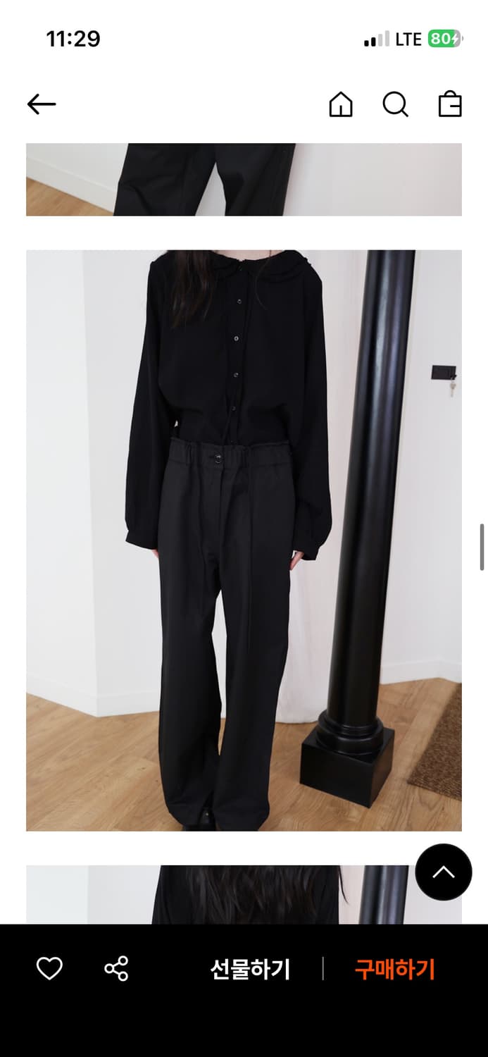 드멜리 Salt banding pants black  상품이미지1