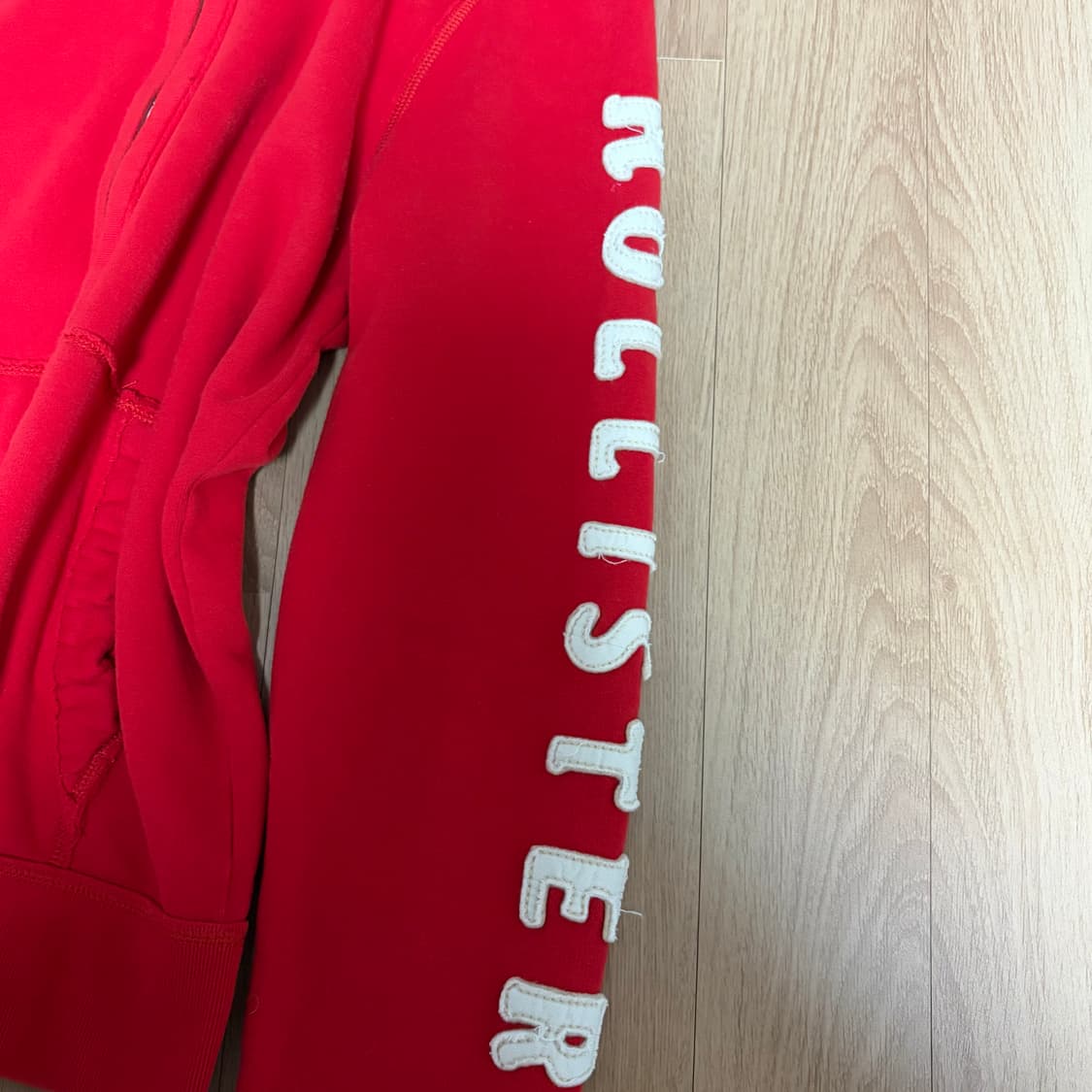 홀리스터 빈티지 레드 팔 로고 빅로고 후드집업 후집 판매 상품이미지2