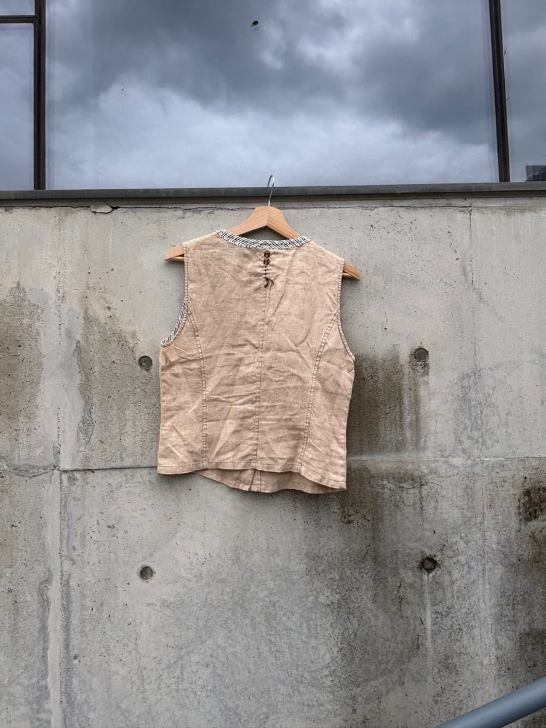 Japanese Beige Button Vest 상품이미지5