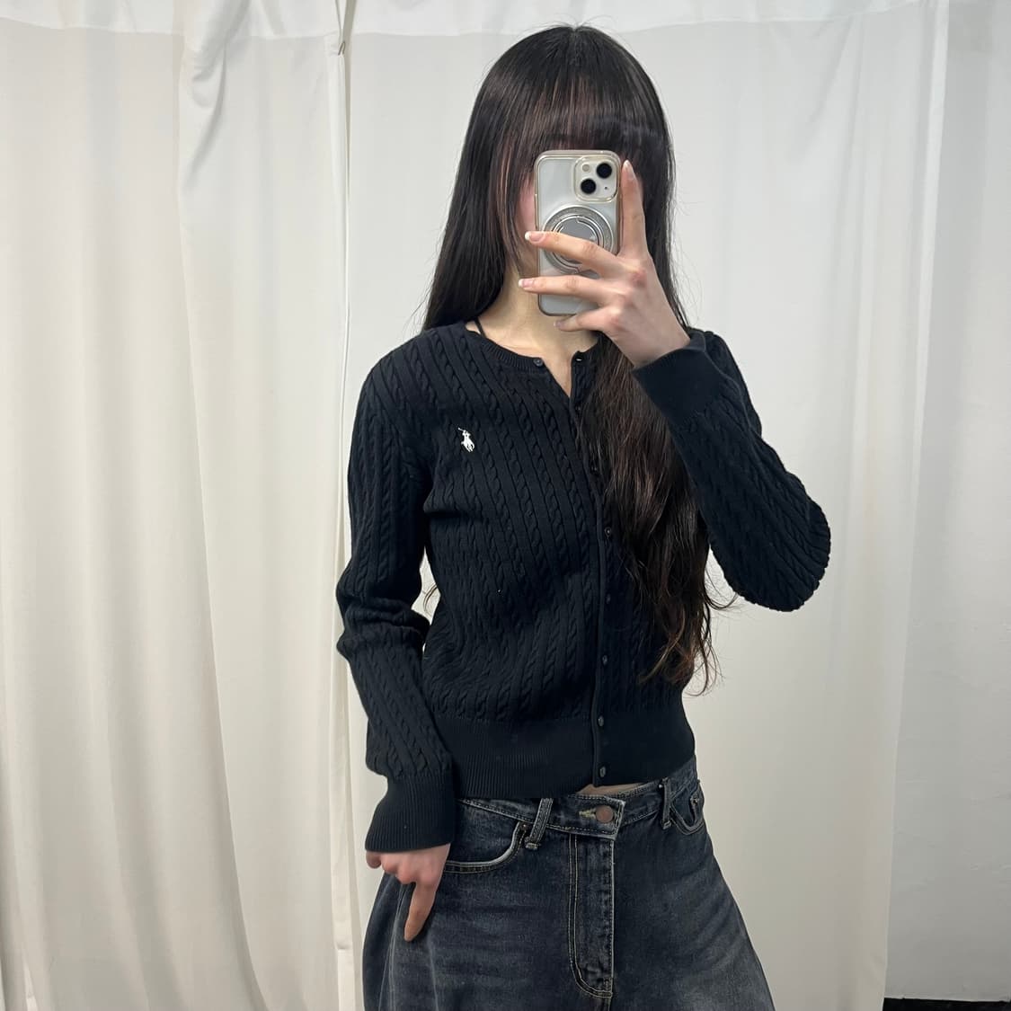 Polo Ralph Lauren Black Knit Cardigan 상품이미지2