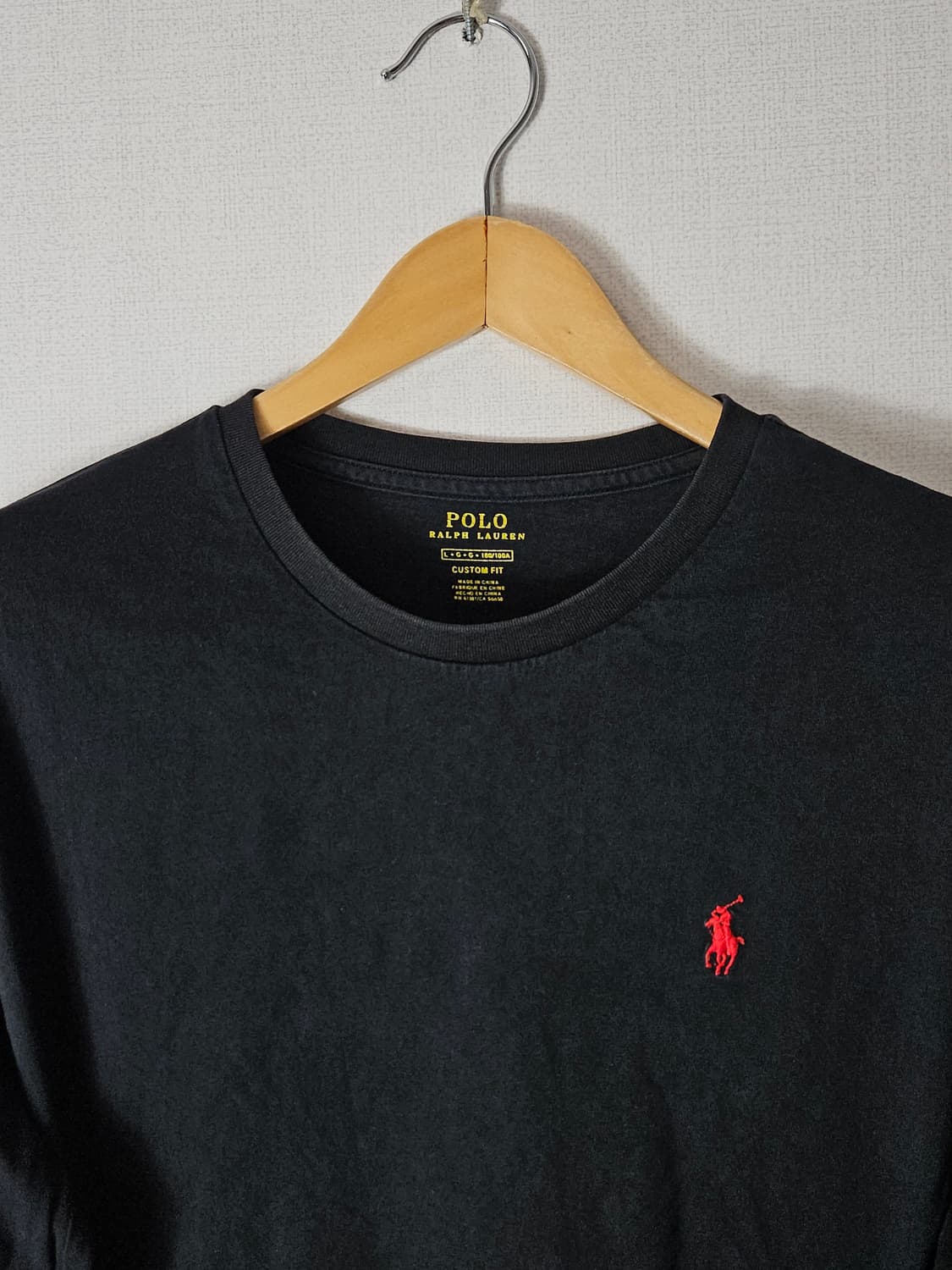 폴로 랄프로렌 신형 롱슬리브 긴팔티셔츠 코튼 블랙 L 상품이미지3