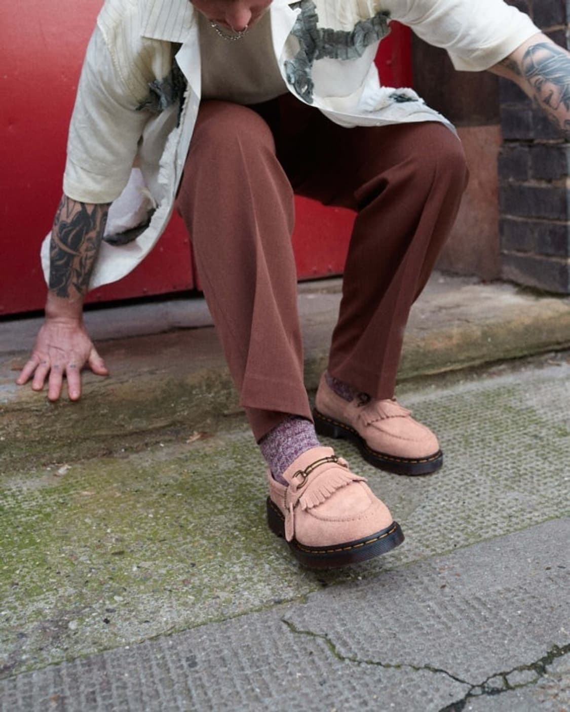 닥터마틴 아드리안 스내플 피치베이지 코드쿤스트 착용 uk4 상품이미지3