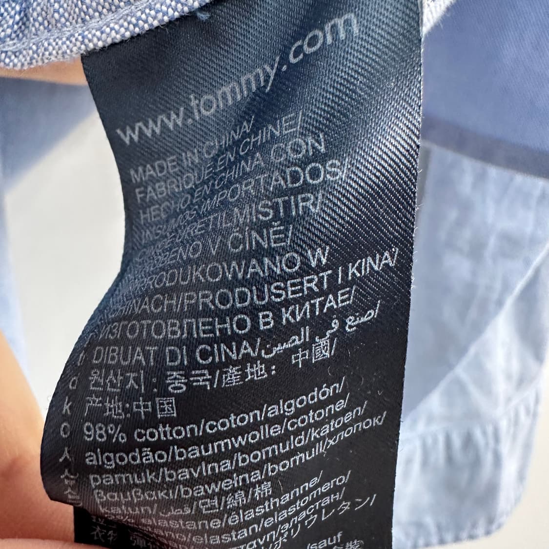 100 타미힐피거 남자 슬림핏 옥스포드 셔츠 상품이미지4