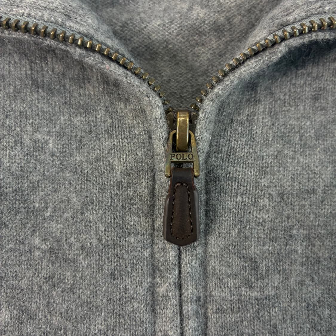 Polo  폴로 랄프로렌 신형 자수 울 그레이 니트 집업  상품이미지4