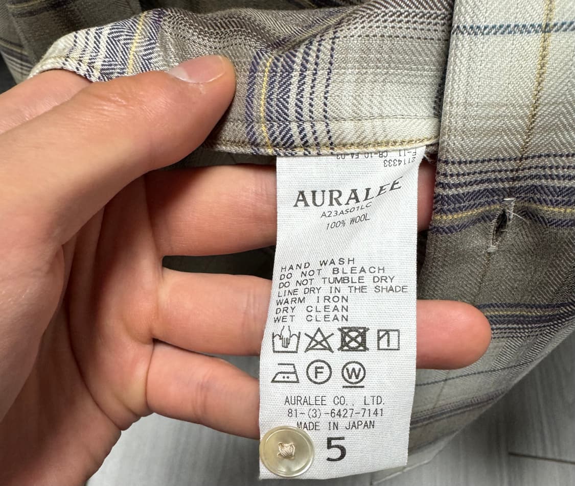 오라리 체크 셔츠 Light Brown Check 23AW 5사이즈 상품이미지6
