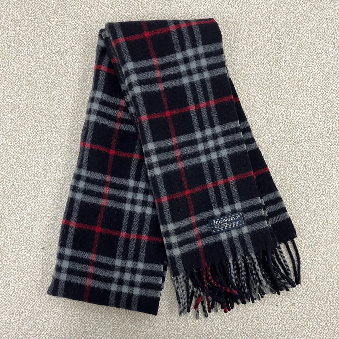 [실측확인] 클래식 네이비 노바체크 머플러 목도리 0106M1 상품이미지1