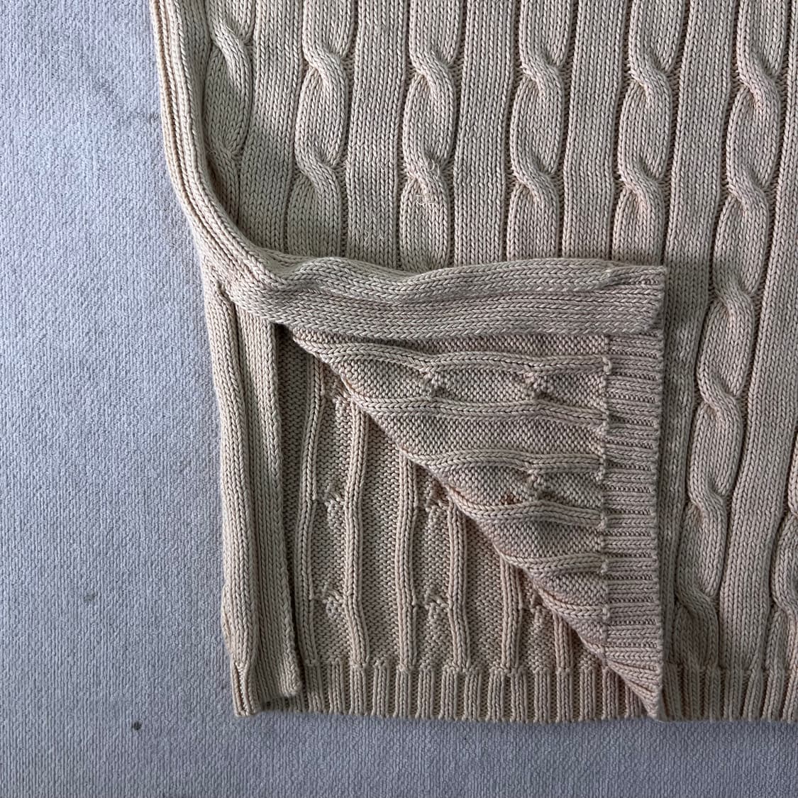 W 95 폴로랄프로렌 꽈배기 브이넥 니트 상품이미지7