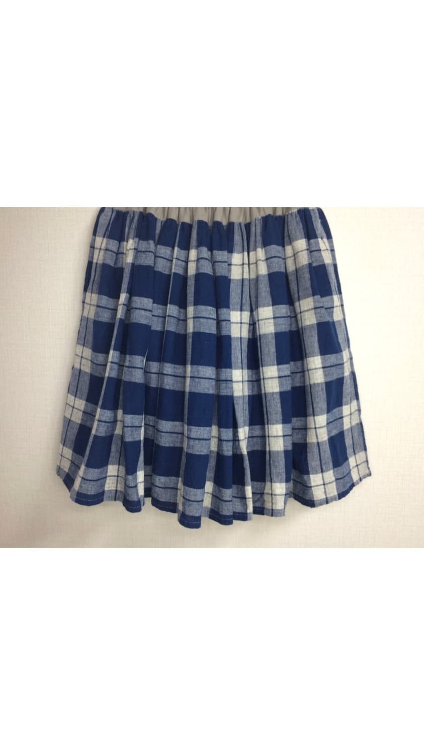 Bams boy 빔즈보이 웨어 블루 체크 스커트 상품이미지3