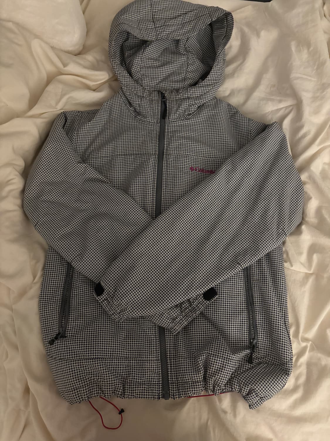 콜롬비아 체크 미니멀 바람막이 상품이미지5