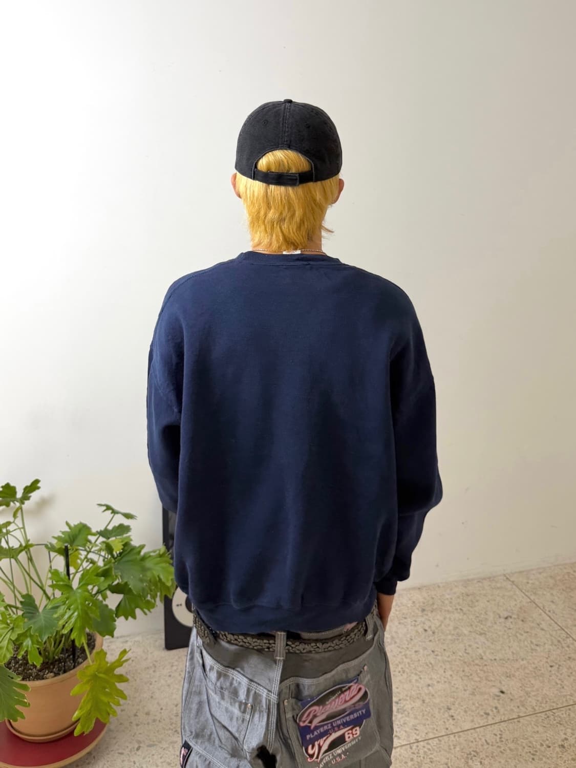 90's 러셀 맨투맨 네이비 블랭크 상품이미지3