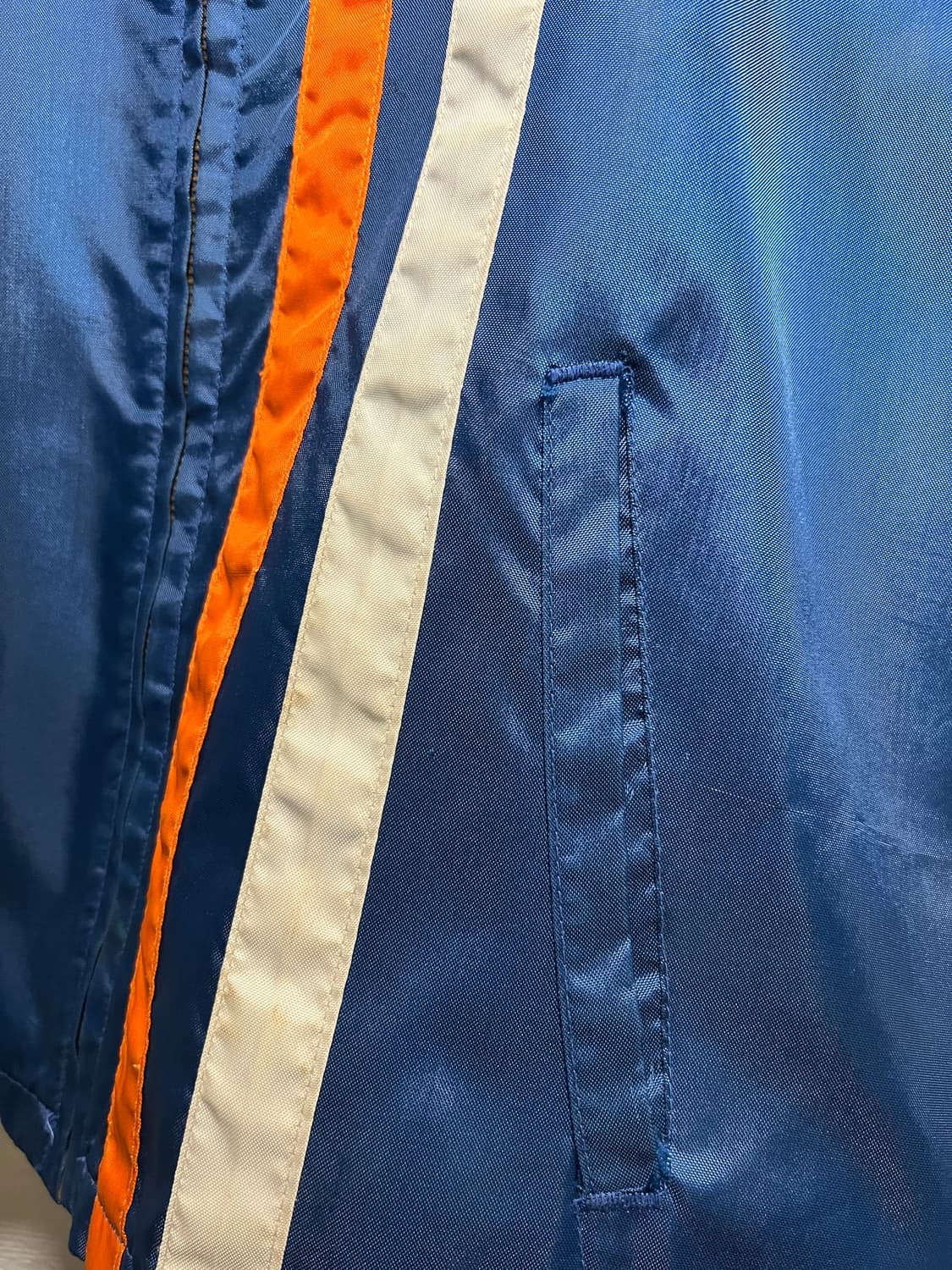 [XL]70's Made in USA 레이싱 스트라이프 나일론 코치자켓 상품이미지4