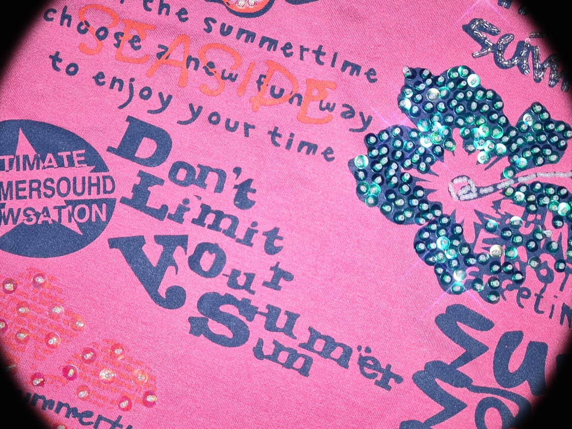 Vintage Hawaiian y2k pink lettering top 상품이미지3