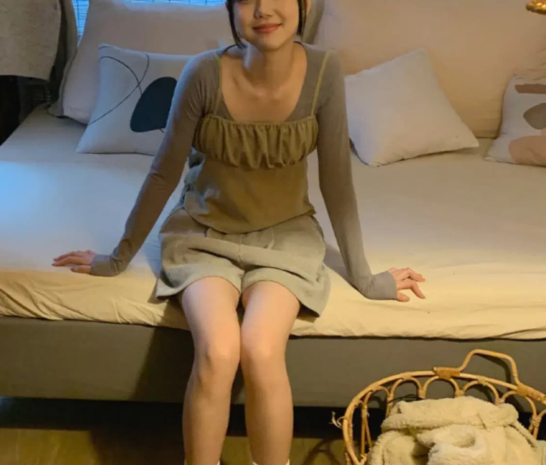 데일리마켓 히피 빈티지 뷔스티에 블라우스 나시 레이어드 모리 발레코어 상품이미지1