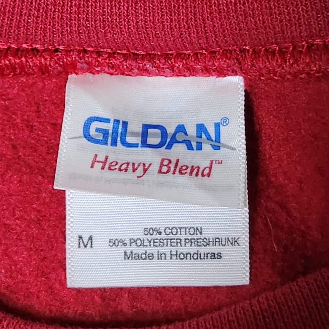 Gildan 빈티지 텍스트 그래픽 레드 스웨트셔츠 M 상품이미지5