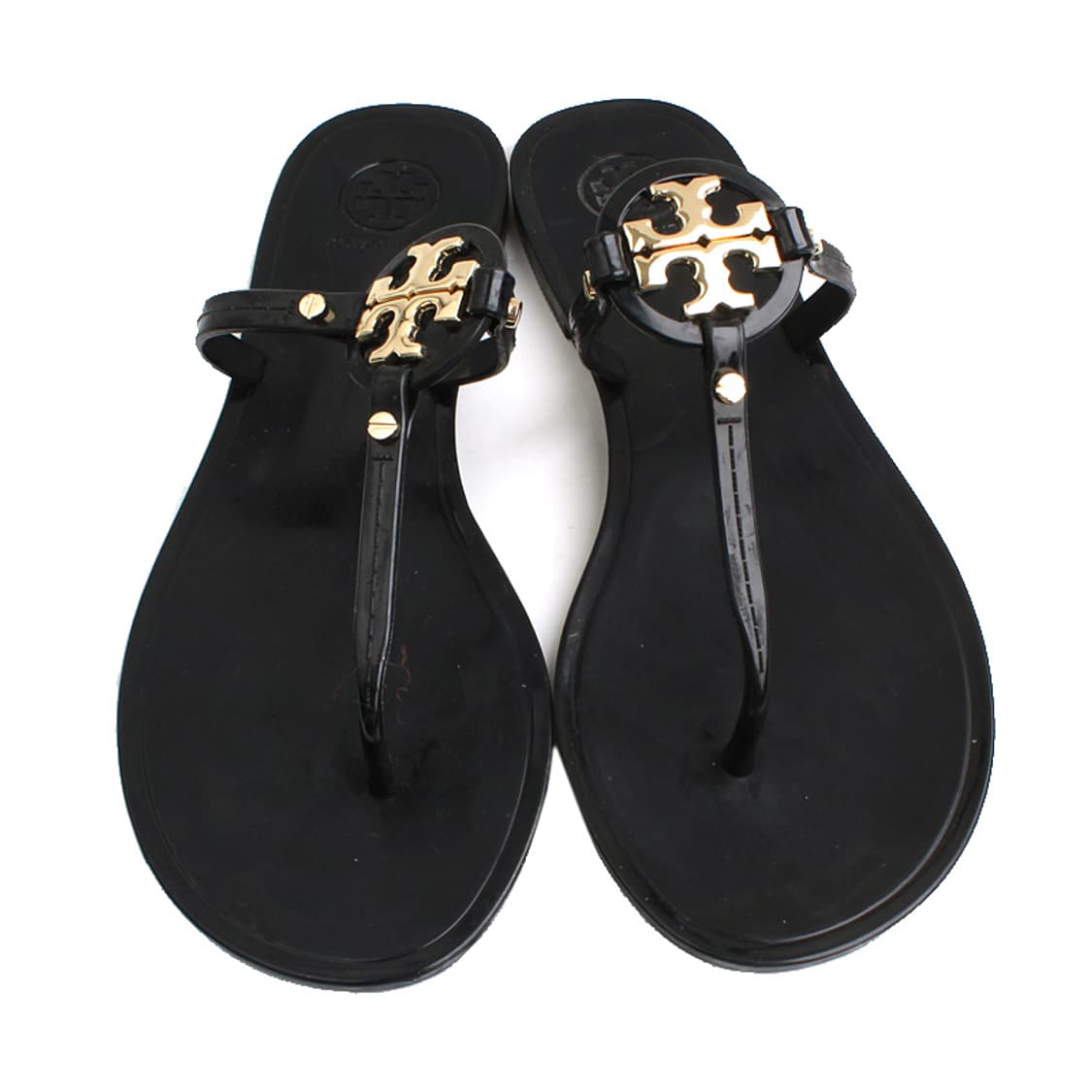 토리버치 블랙 금장 로고 젤리조리 슬리퍼(37) 상품이미지2