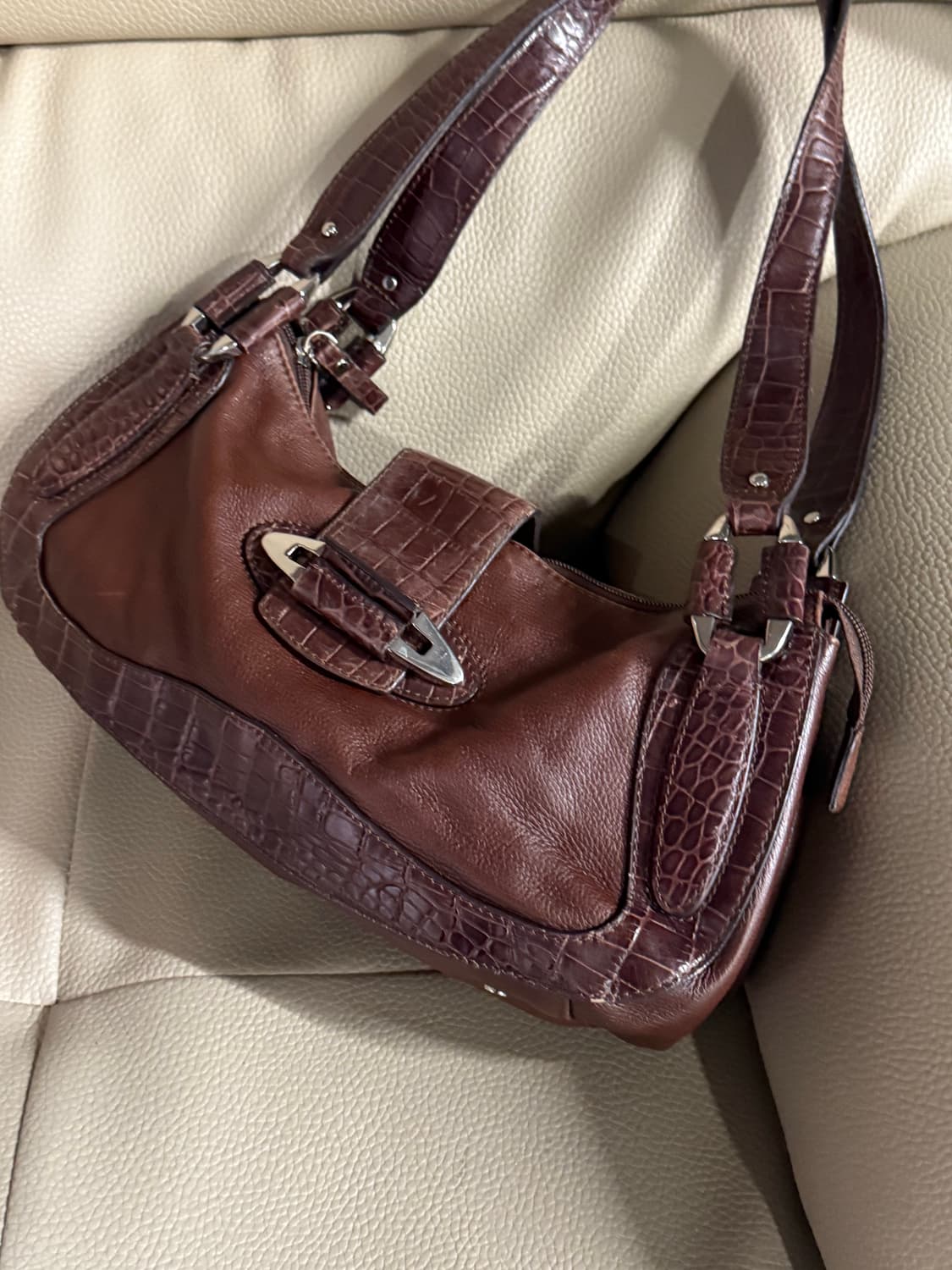 00s real leather brown shoulder bag 상품이미지2