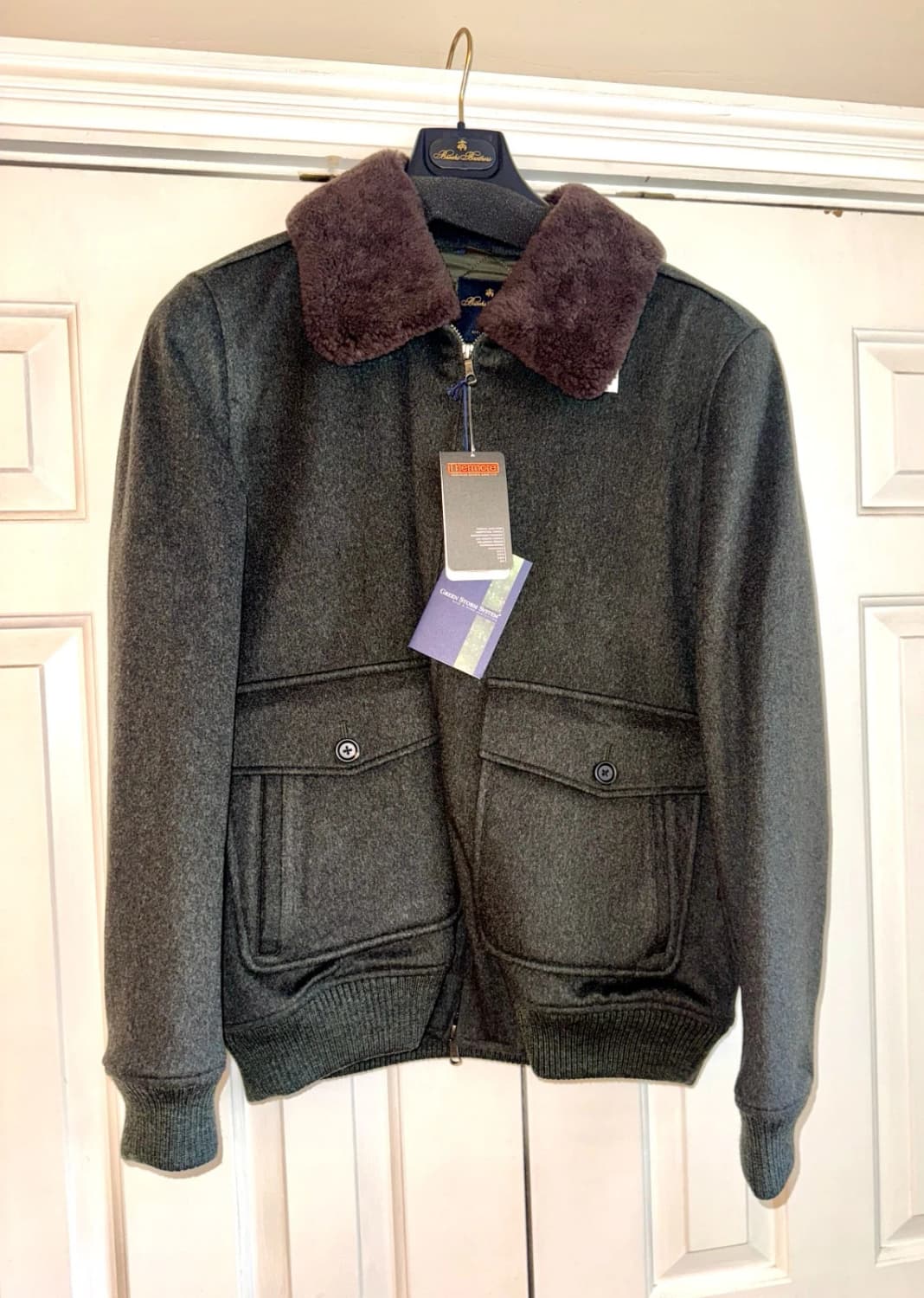 XL 브룩스브라더스 시어링 칼라 항공 점퍼 (올리브) 상품이미지1