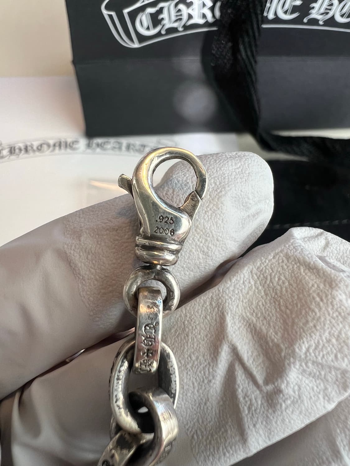 [8인치] 크롬하츠 페이처체인 라지 팔찌 상품이미지4