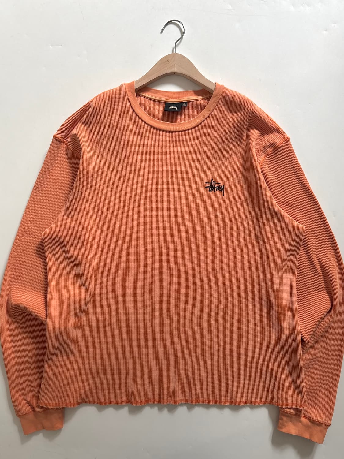 Stussy 스투시 오렌지컬러 와플 롱 슬리브 상품이미지3