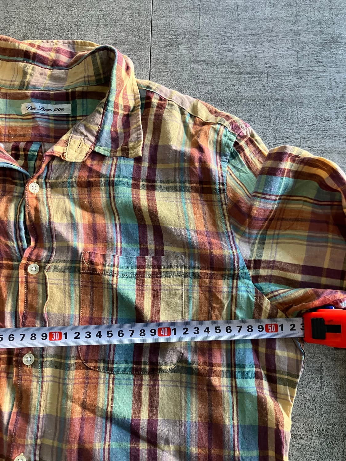 일본빈티지 Purelinen 올드스쿨아메카지 혁오풍 복고 잔체크셔츠 상품이미지2