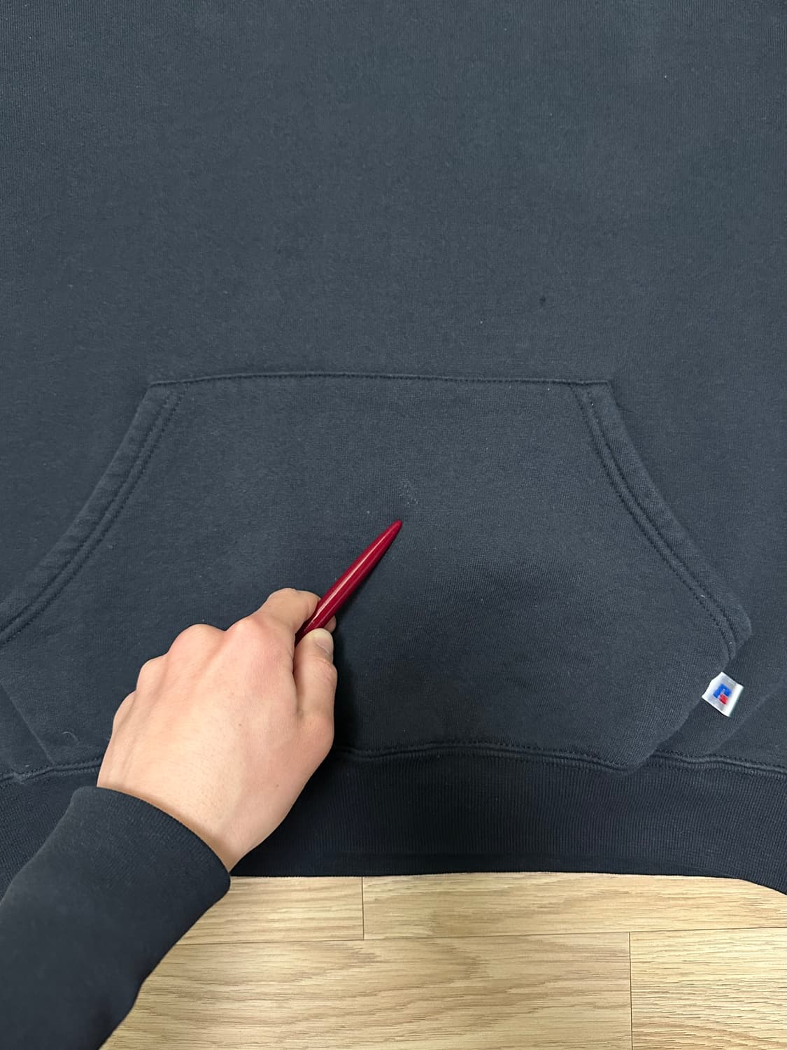 90s 빈티지 러셀 후드 블랙 L 상품이미지6