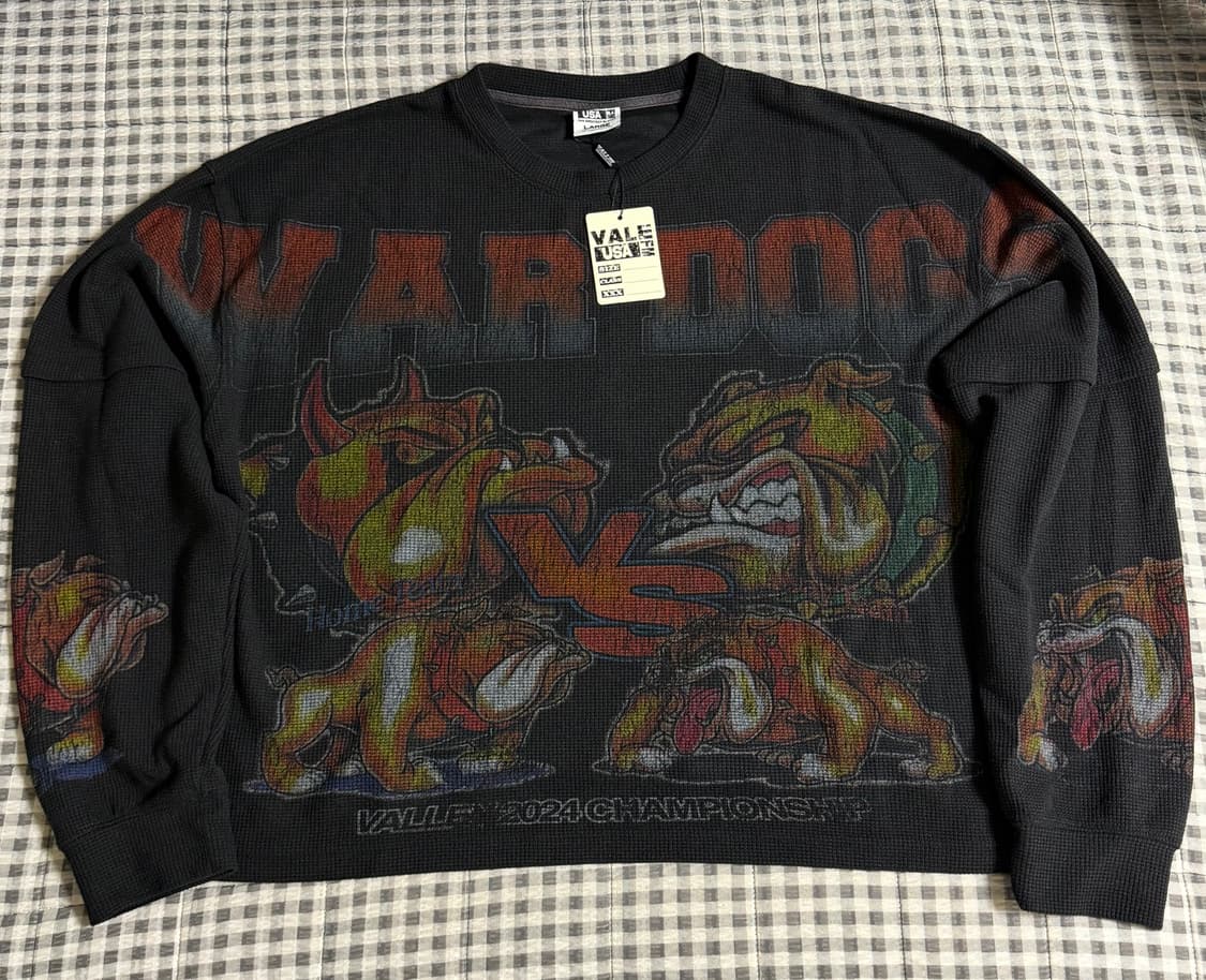 VALE FOREVER WAR DOG 빈티지 니트 긴팔티 상품이미지1