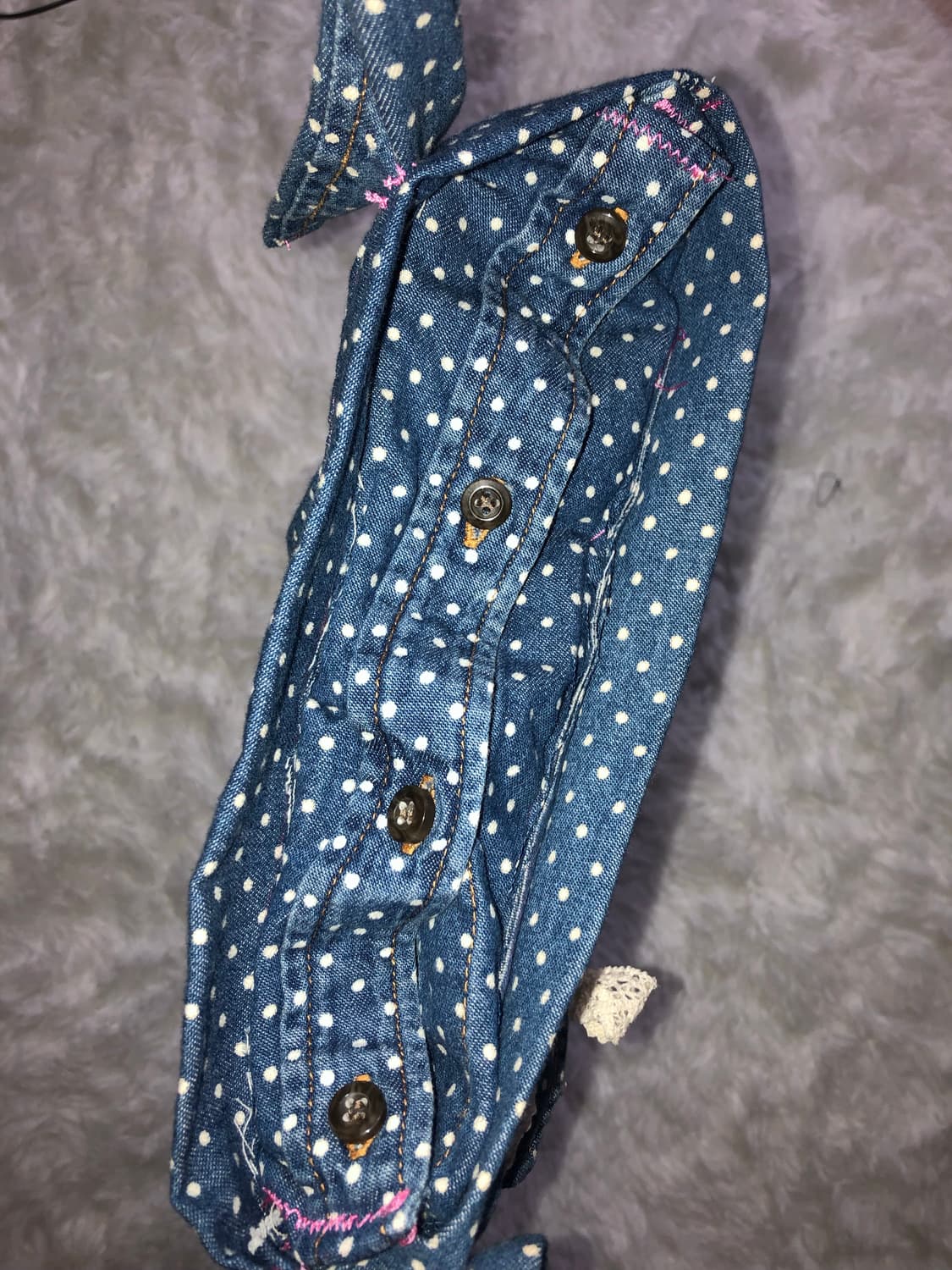 Denim dot patch cross bag 상품이미지9