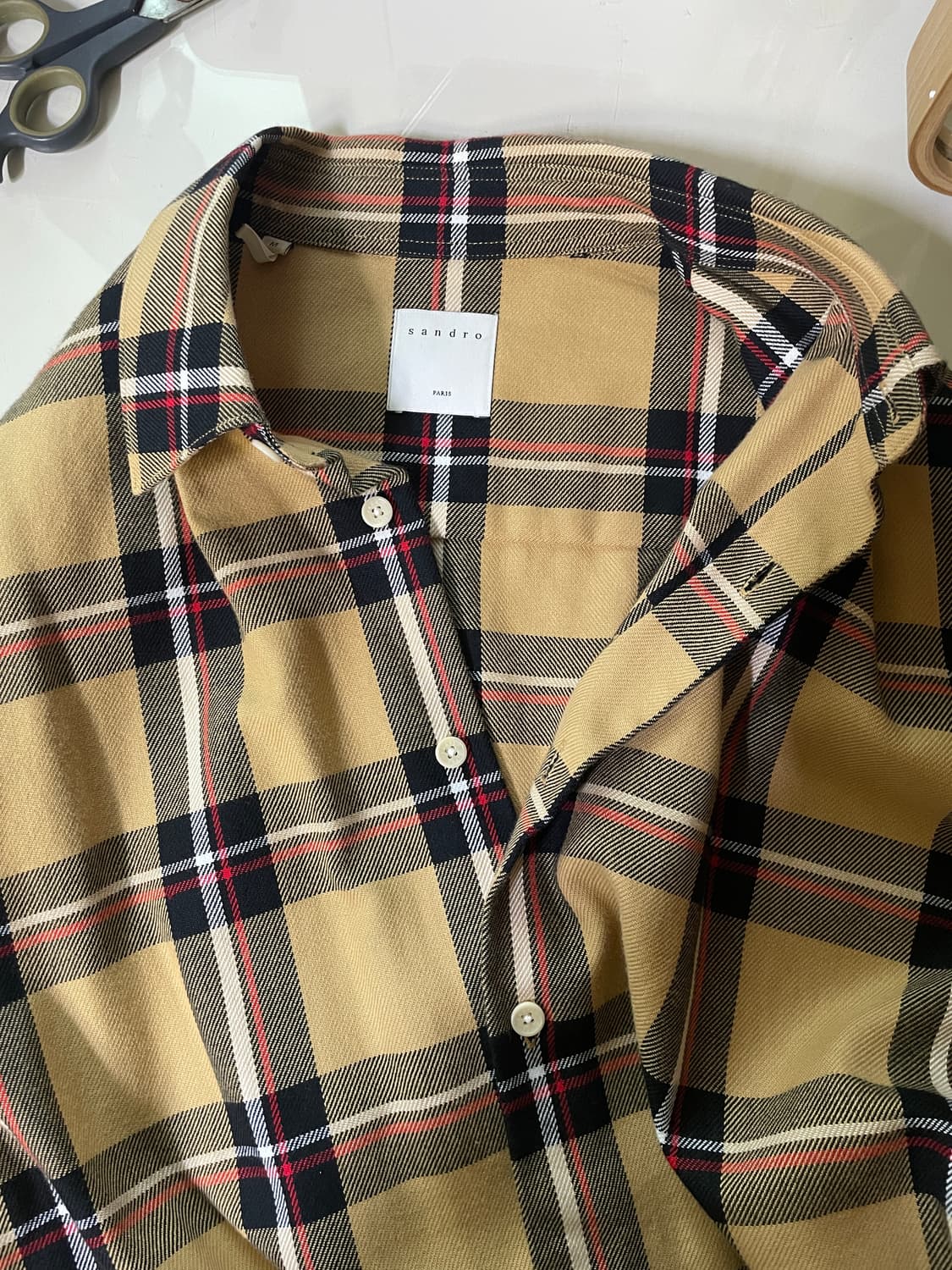 산드로 체크 셔츠 상품이미지4