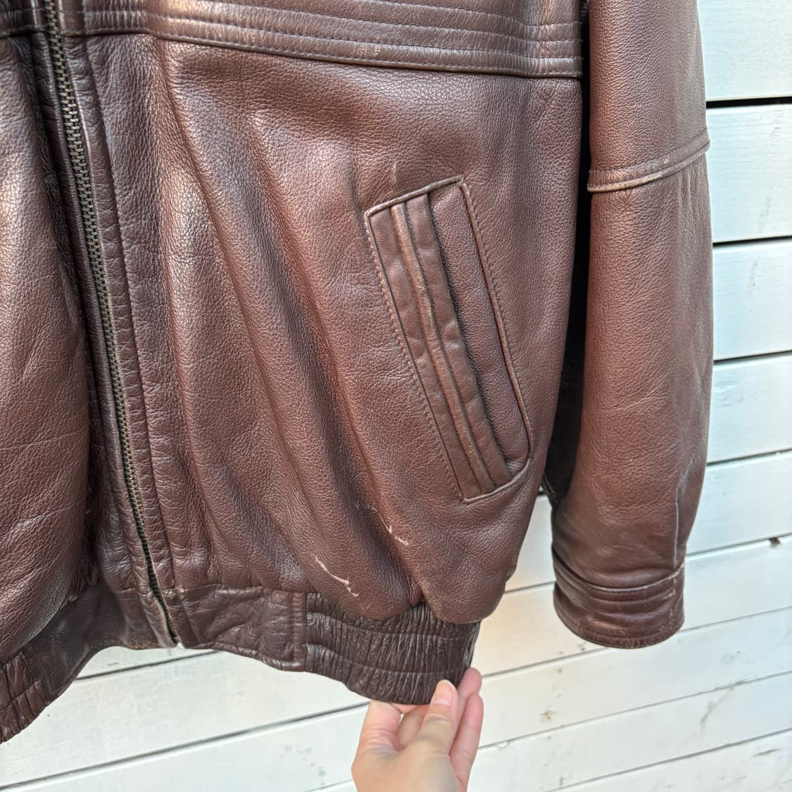 The Hunt 더헌트 레더 가죽 자켓 상품이미지4