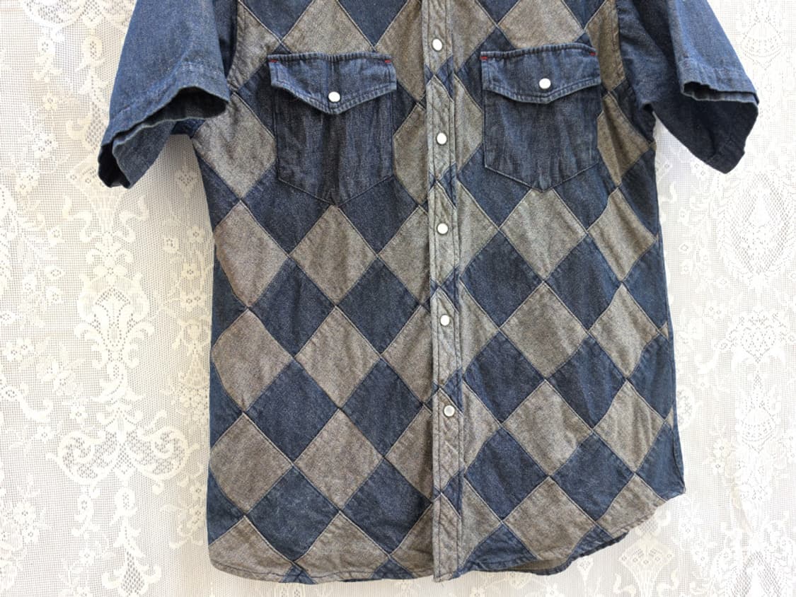 데님 패치워크 웨스턴 셔츠 상품이미지3