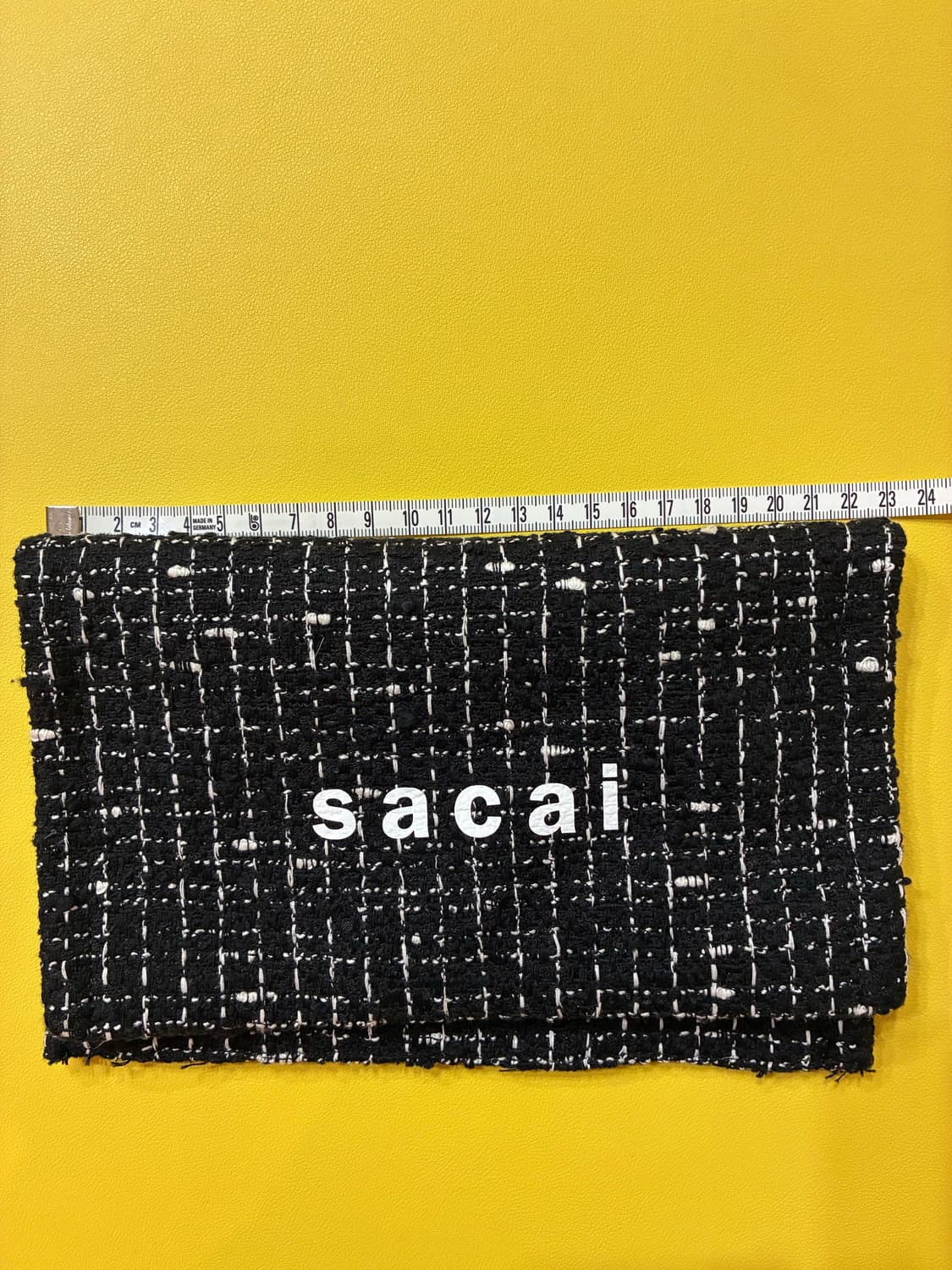 [새상품/정품] sacai 트위드 로고 지퍼 클러치 🖤 상품이미지6