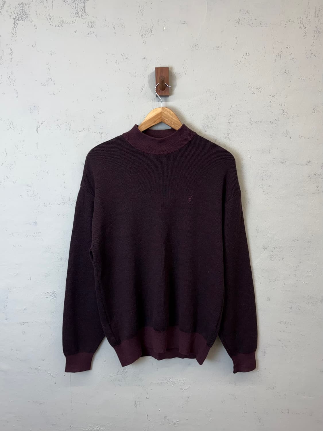 ysl 입생로랑 90s 빈티지 반폴라 울 니트 상품이미지1