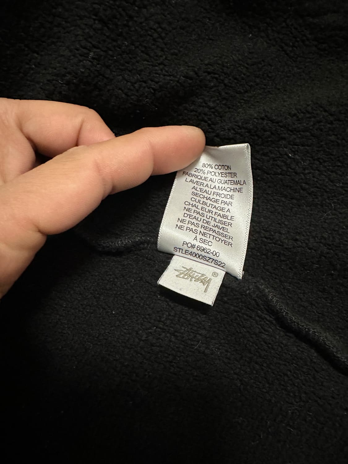 스투시 블랙 후드집업 XL 상품이미지8