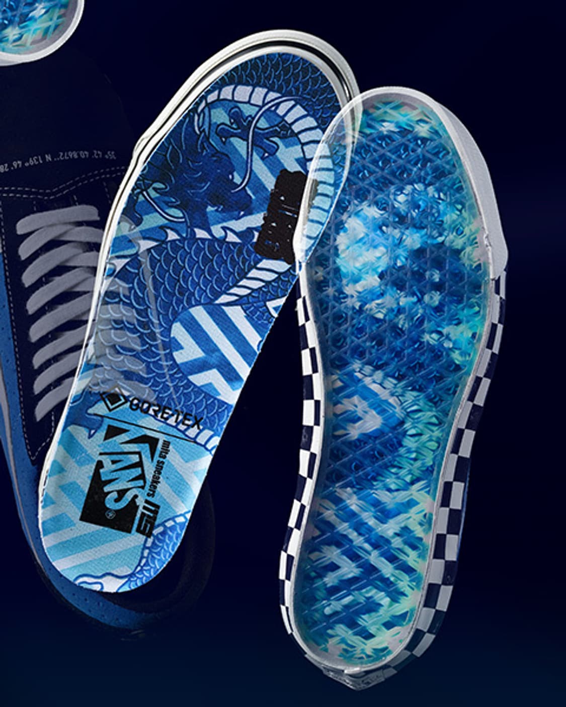 285 반스 미타 스니커즈 프리미엄 올드스쿨 고어텍스 블랙 블루 상품이미지3