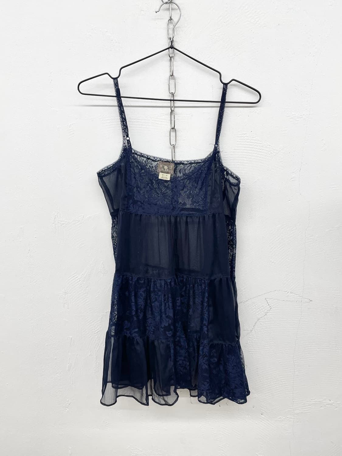 네이비 레이스 레이어드 슬립 상품이미지4