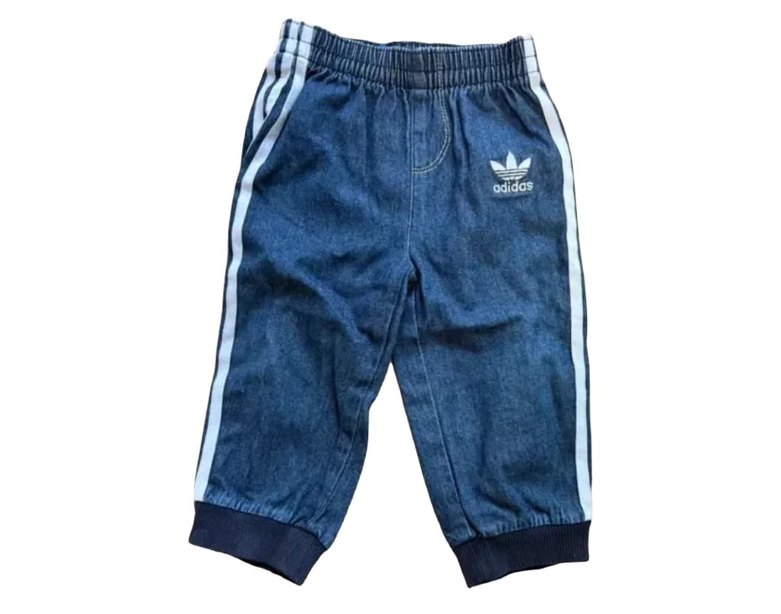 아디다스 데님 로고 팬츠 키즈 kids 75 상품이미지1