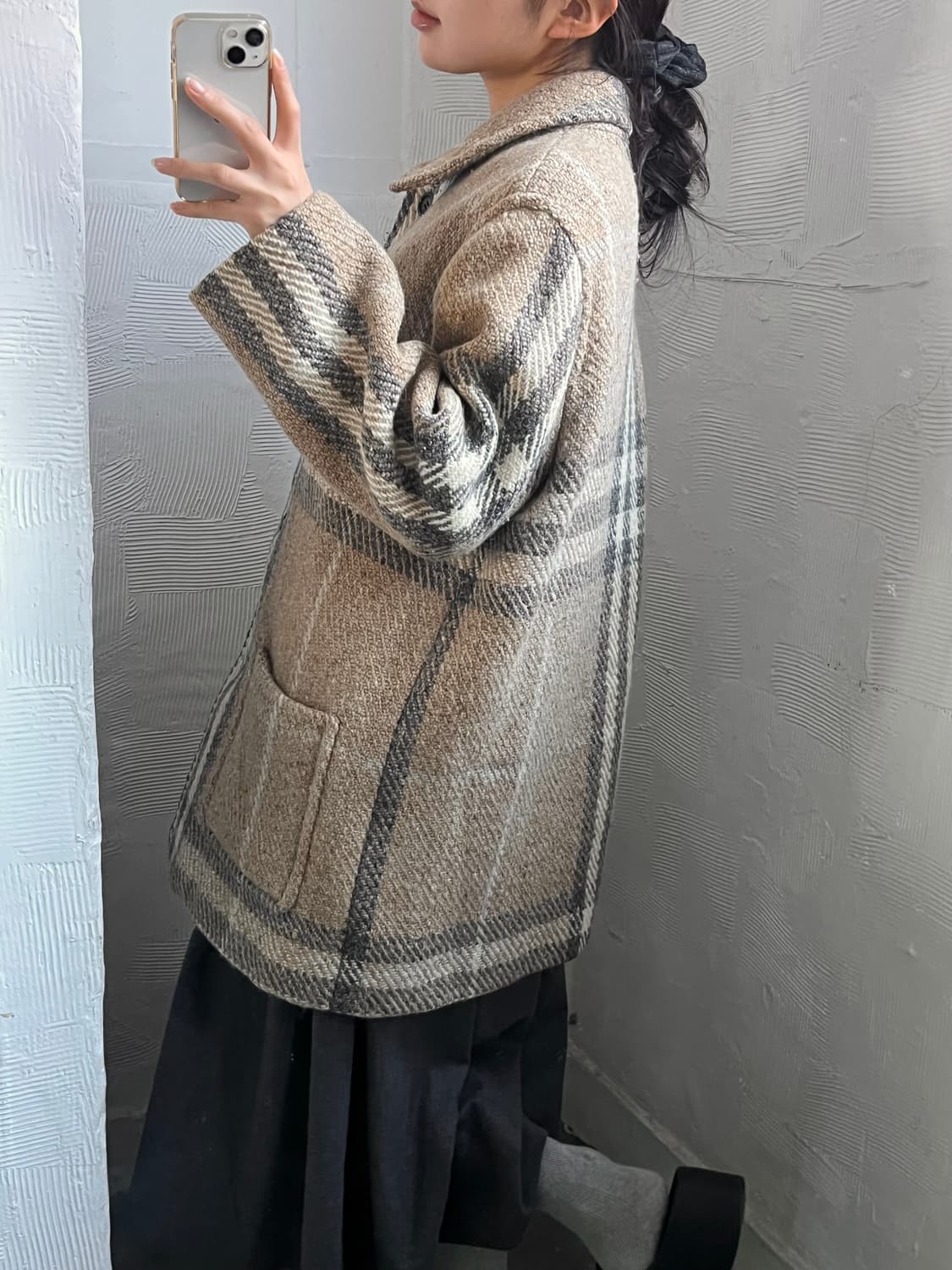 Burberry 버버리 싱글 패턴 체크 코트 상품이미지2