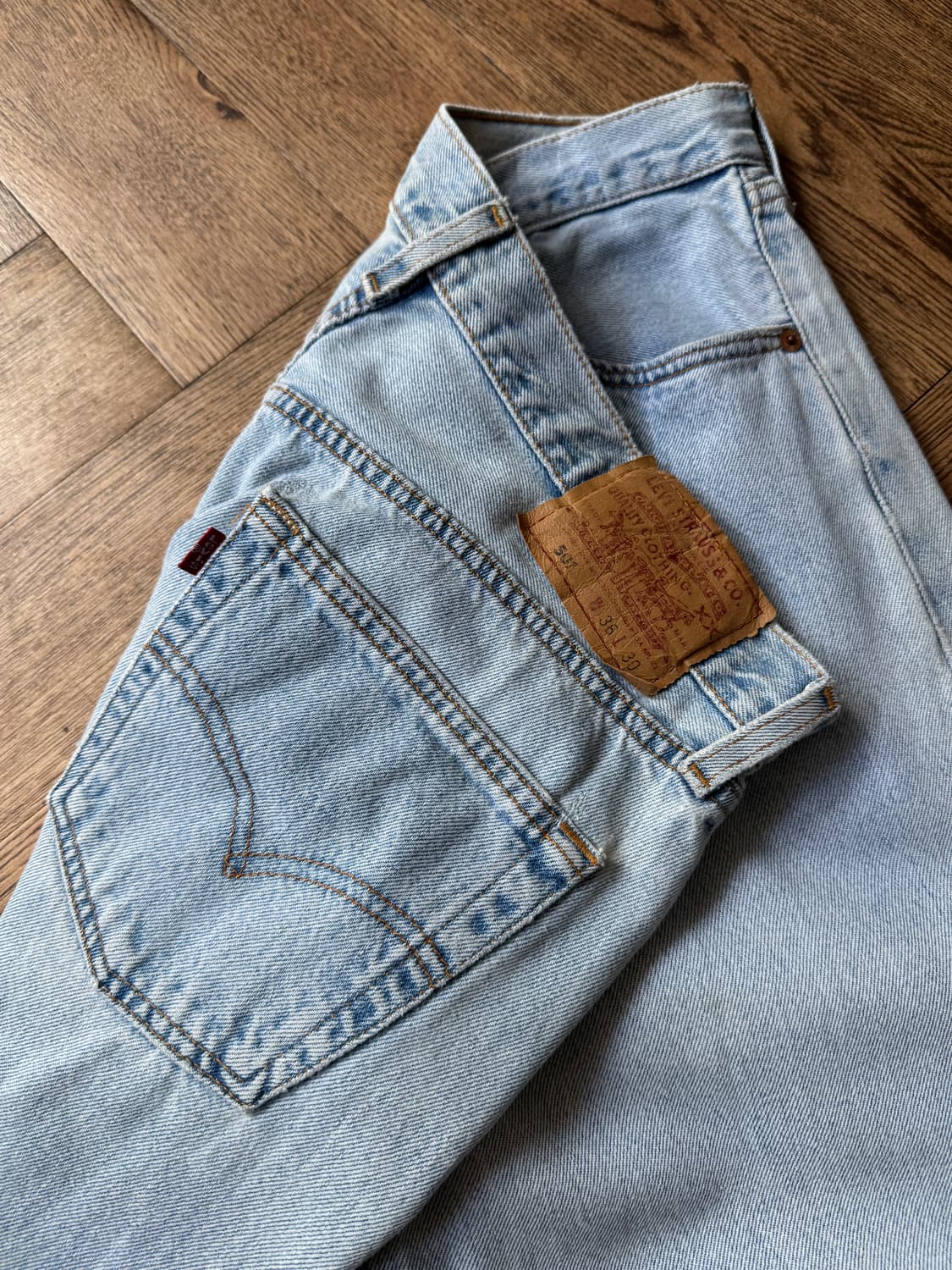 [36]90's 리바이스 Made in USA 501 데님 팬츠 상품이미지3