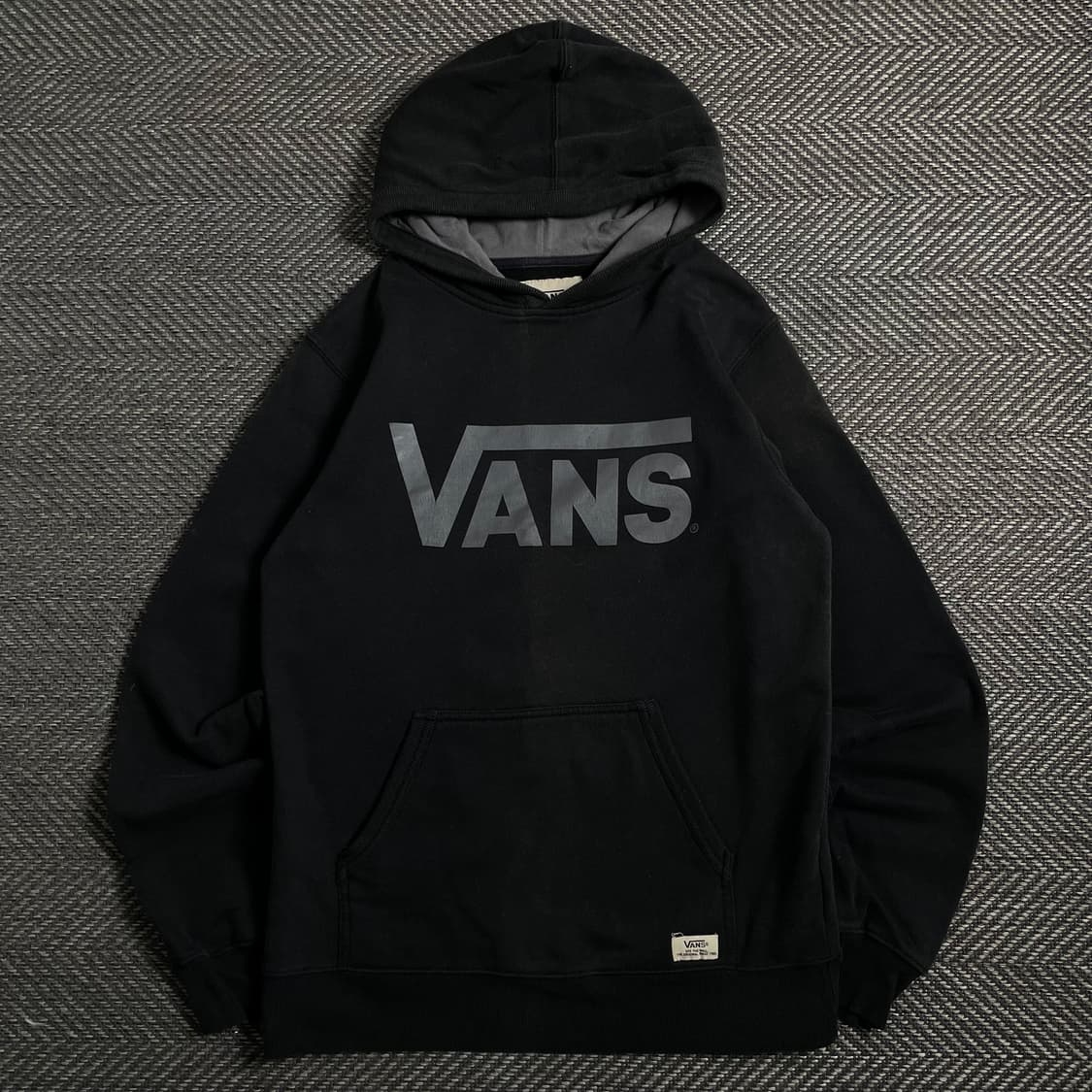 반스 빅로고 박시핏 후드 티셔츠 블랙 y 4477 상품이미지2