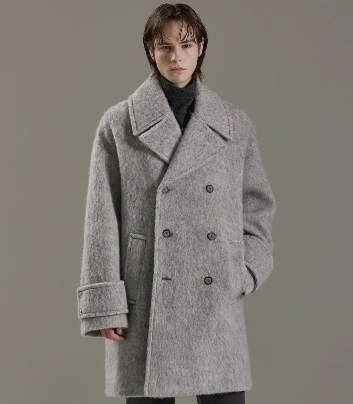 메종미네드 헤어리 오버사이즈 코트 상품이미지2