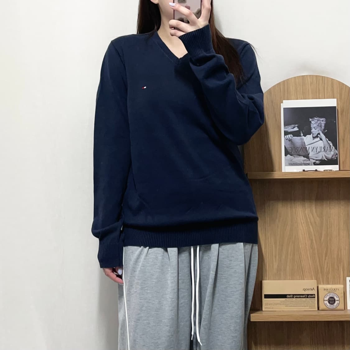 [정품] 타미 네이비 브이넥 니트 [ S ] 상품이미지2