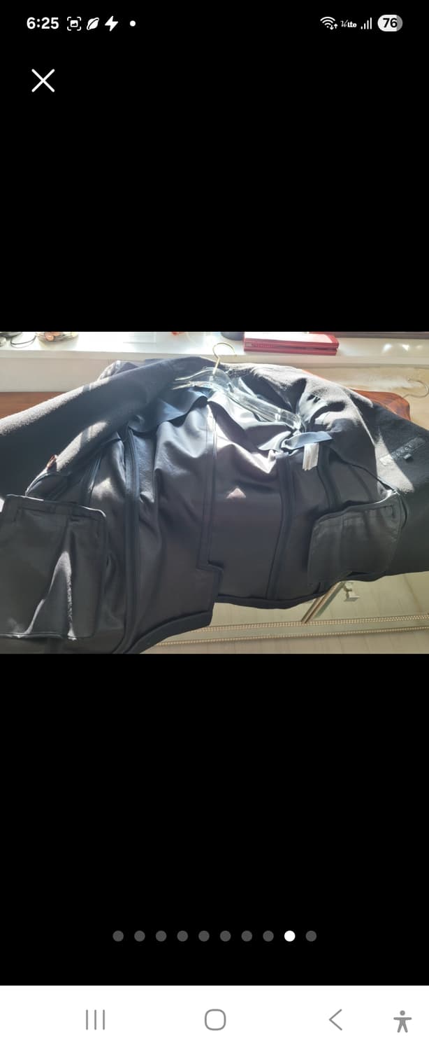 명품 구찌 정품 블랙 울 가죽라인 실크포인트 자켓 38 상품이미지9