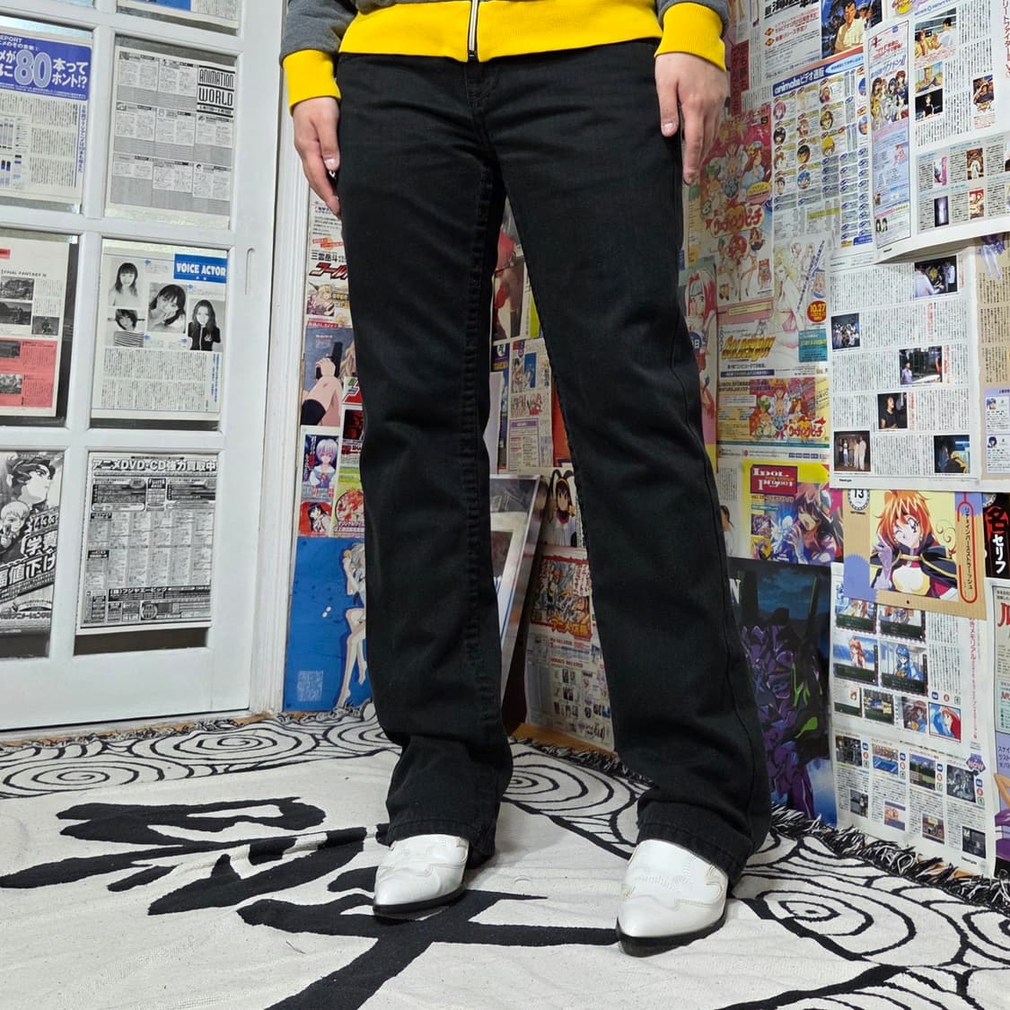 DOHC 락시크 펑크 스터드 블랙 코튼 팬츠 상품이미지2