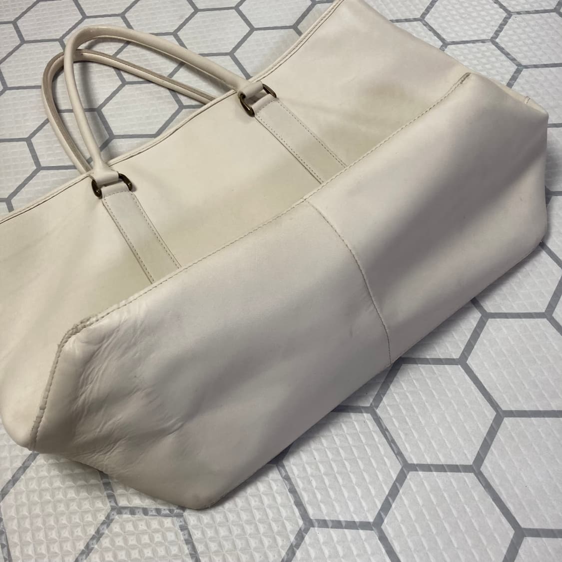 (os) 엘엘빈 레더 토트백 아이보리 상품이미지9