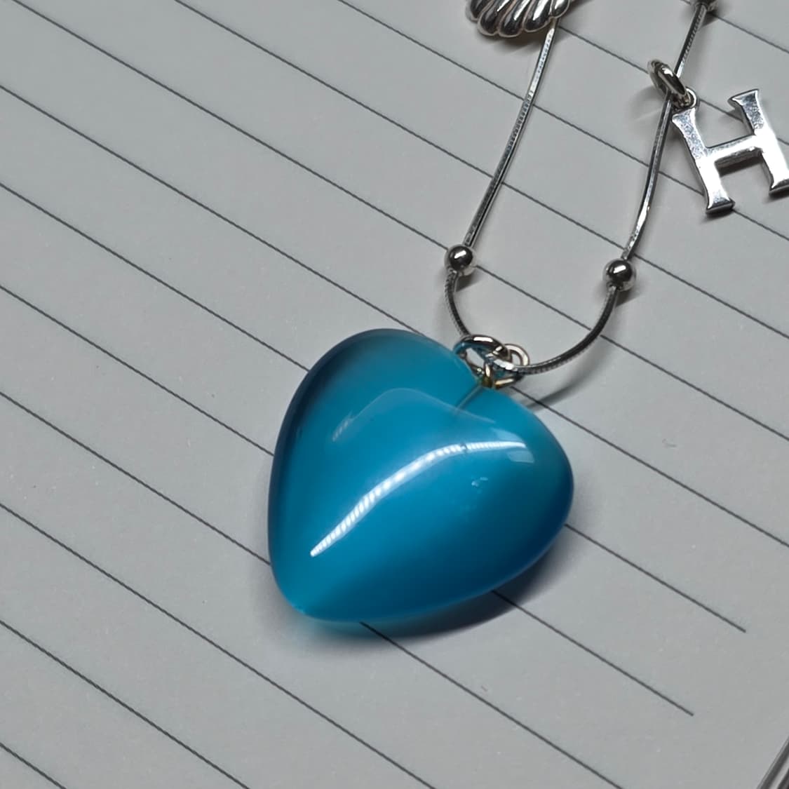 guitbol 귓볼 체코유리펜던트 실버925 목걸이 상품이미지2