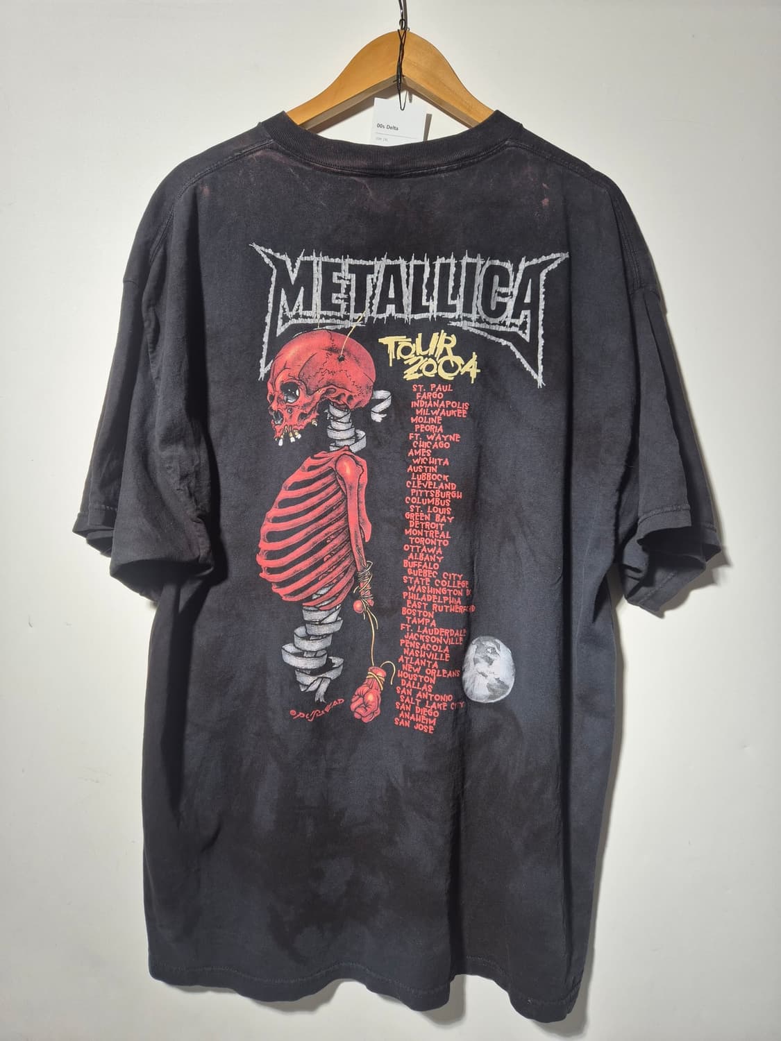 00s delta metallica 2004 tour t shirt 상품이미지3