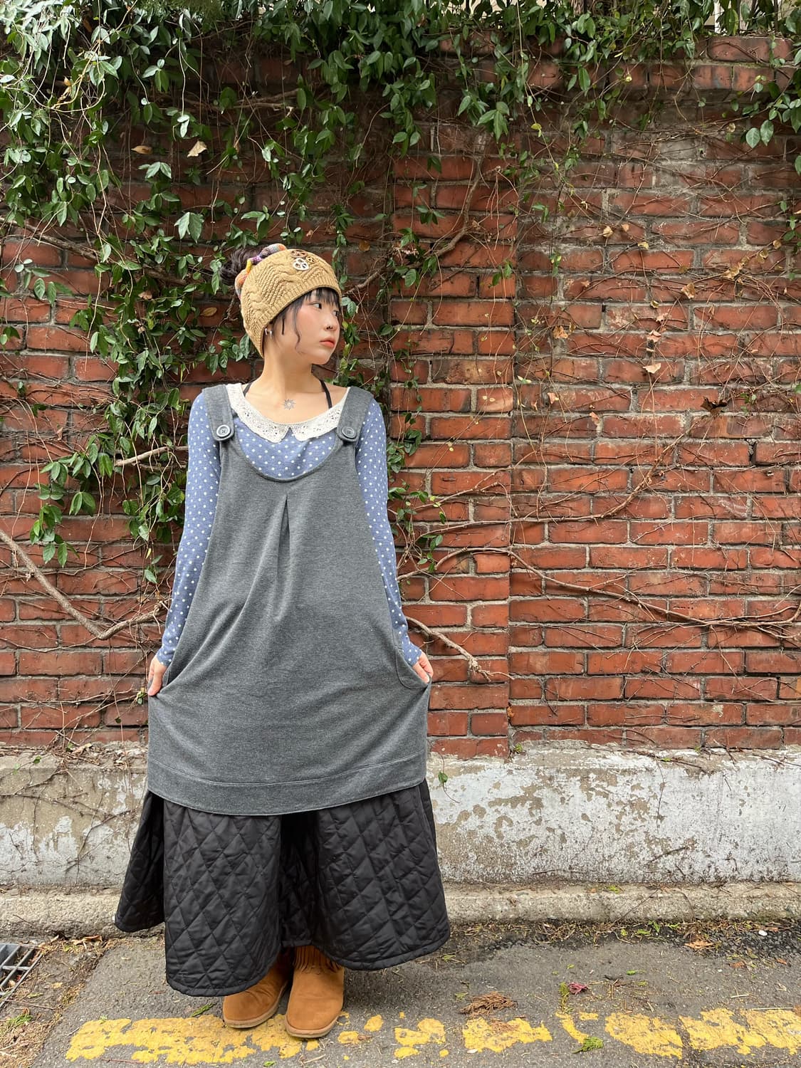 일본 데일리 멜빵 원피스 상품이미지1