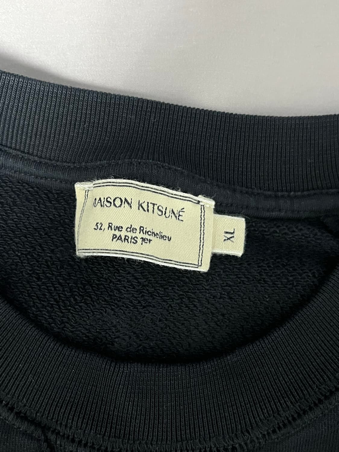 메종키츠네 맨투맨 블랙 xl 상품이미지3