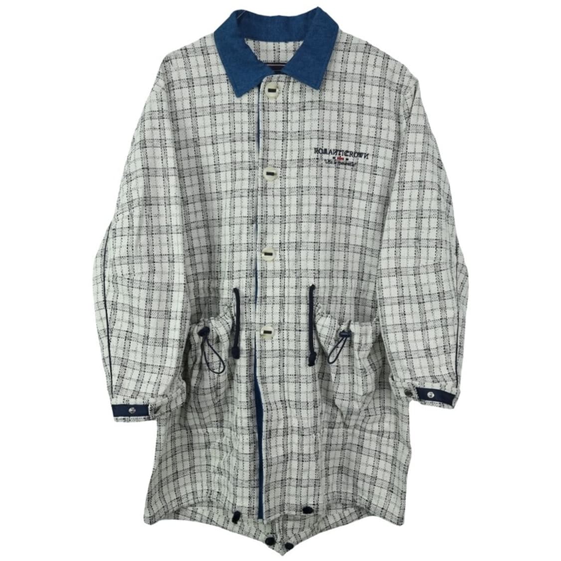 [로맨틱크라운] 오버핏 데님 카라 트위드 야상 코트 M18770 상품이미지2