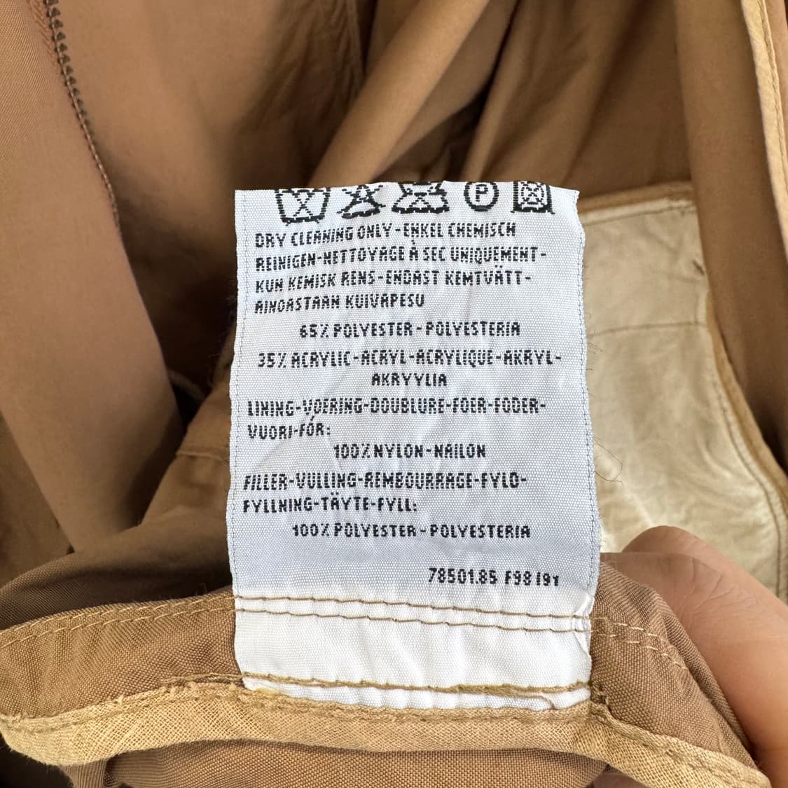 90s 리바이스 브라운 피쉬테일 파카 made in ITALY (L)   상품이미지9